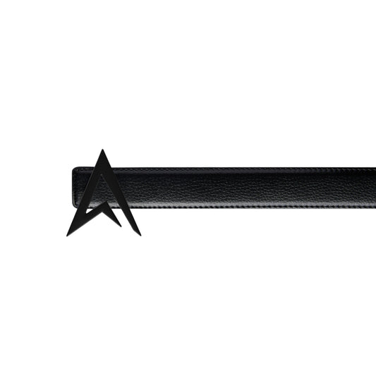 LEATHER BELT BLACK / BLACK