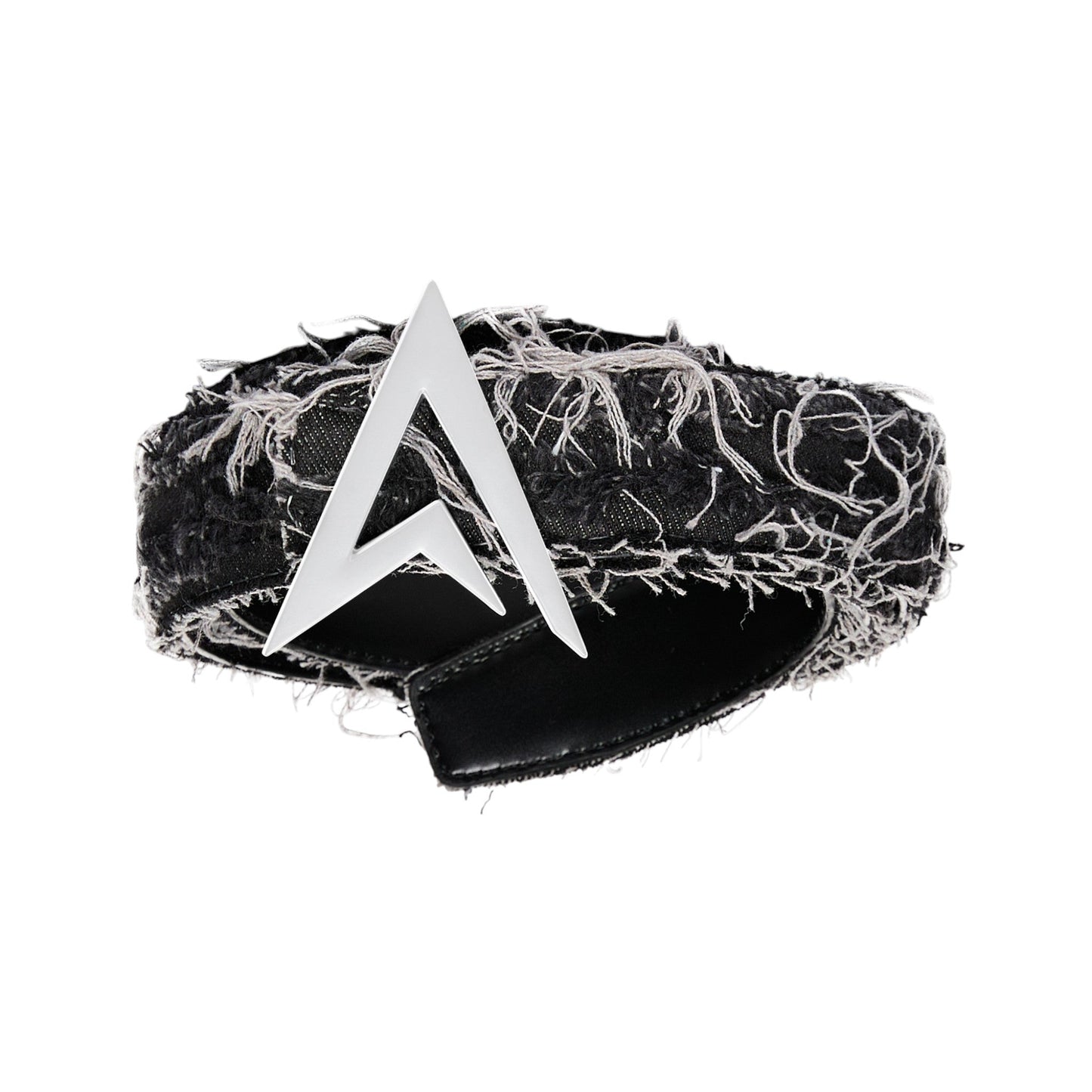 RIPPED DENIM BELT BLACK / WHITE