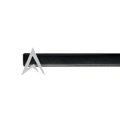 LEATHER BELT BLACK / WHITE