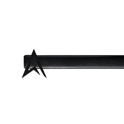 LEATHER BELT BLACK / BLACK