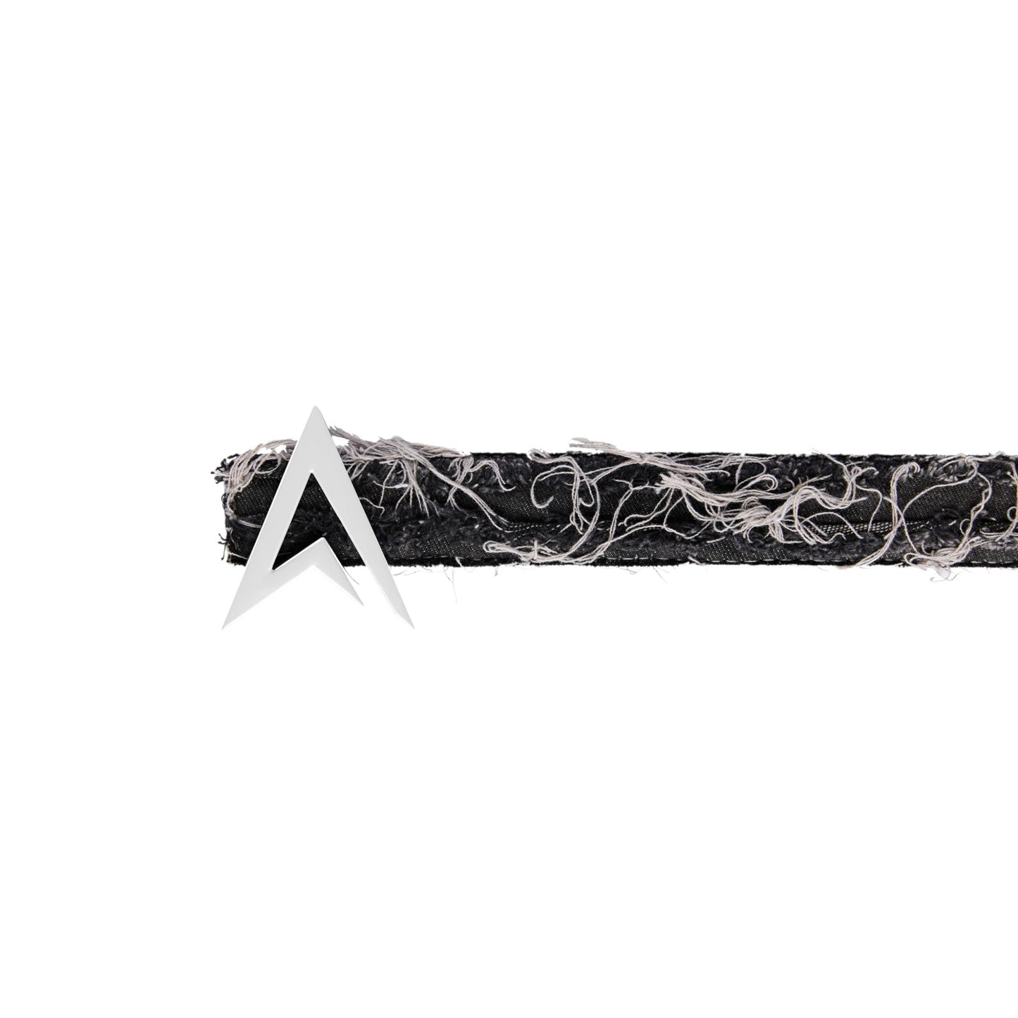 RIPPED DENIM BELT BLACK / WHITE
