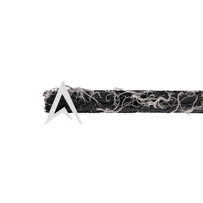 RIPPED DENIM BELT BLACK / WHITE