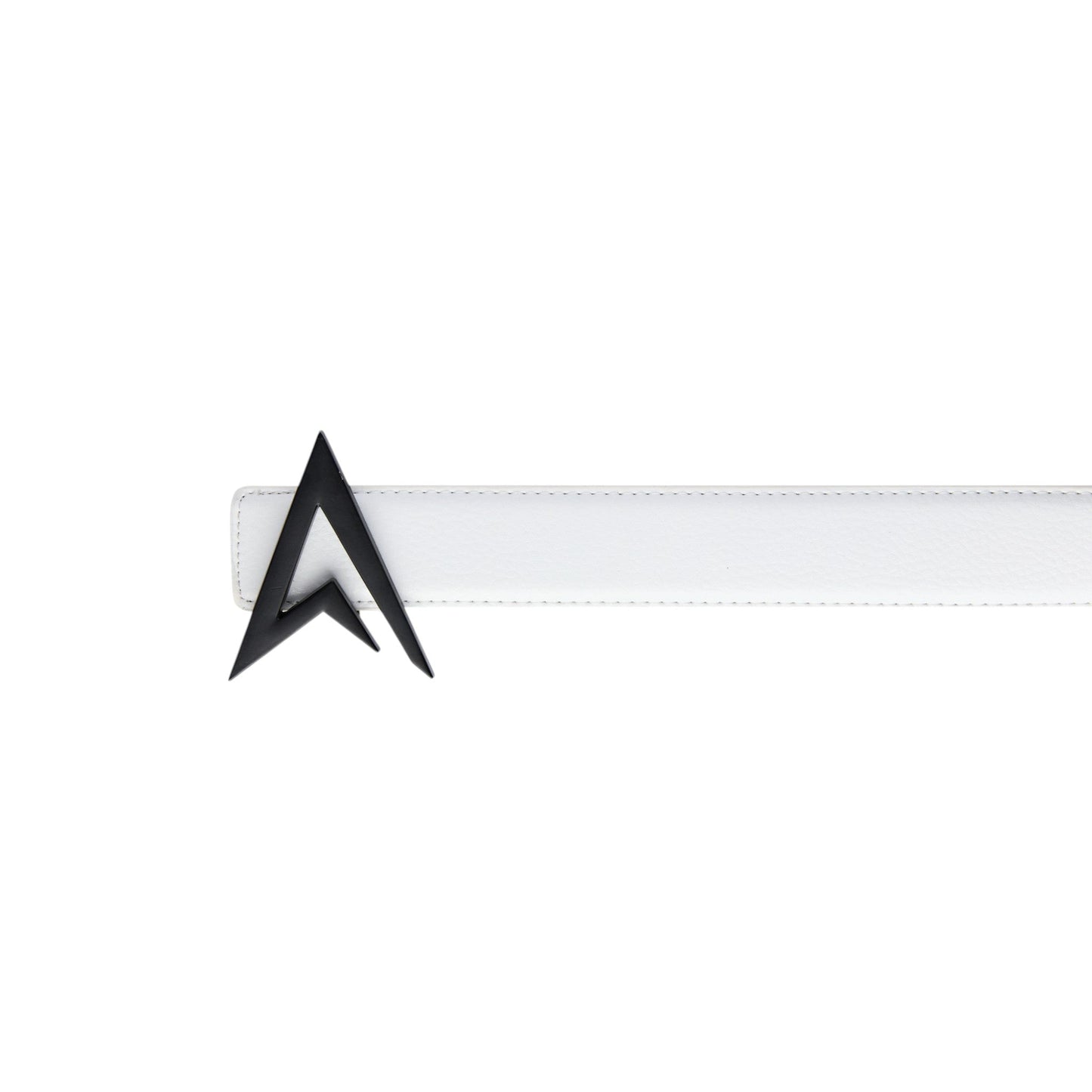 LEATHER BELT WHITE / BLACK