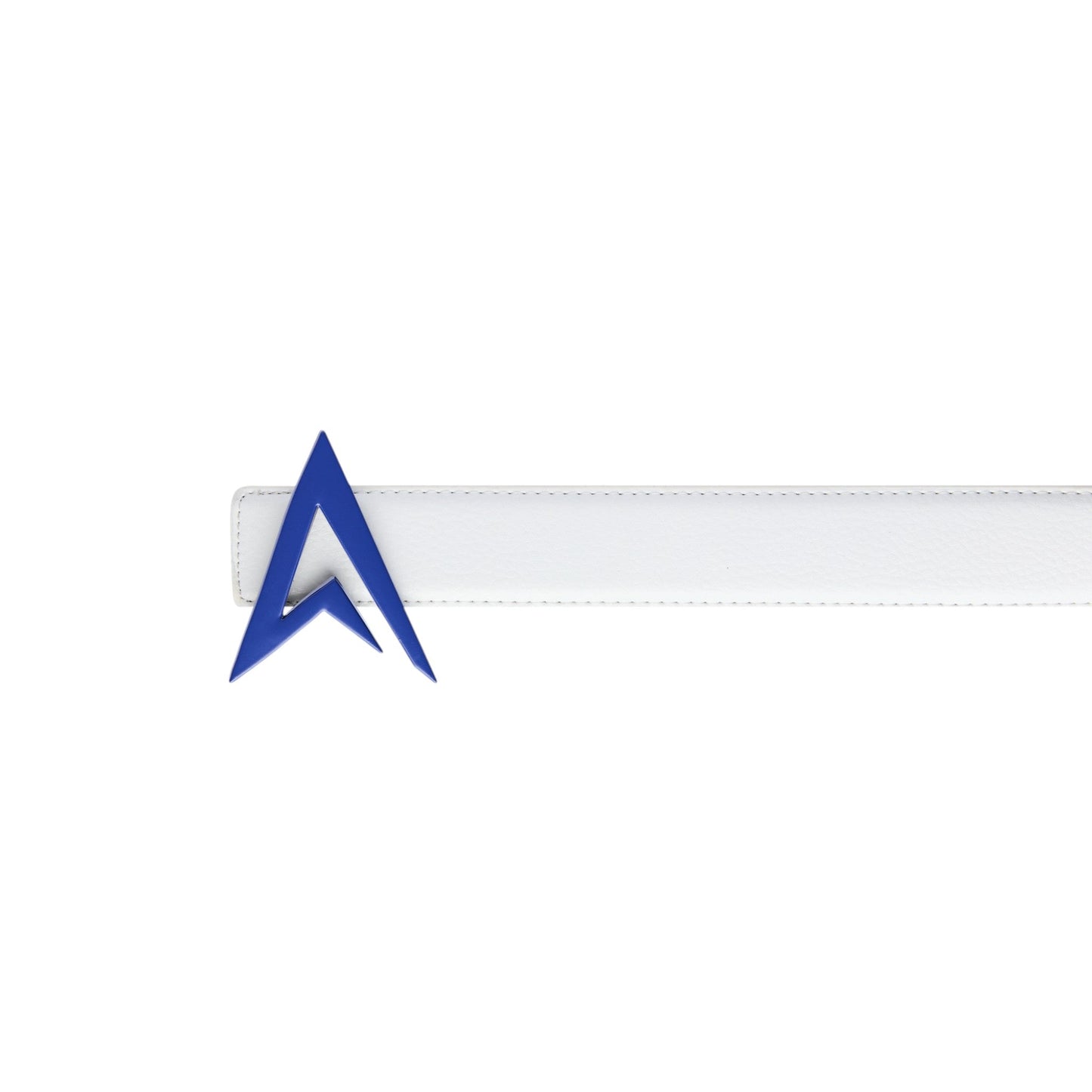 LEATHER BELT WHITE / BLUE