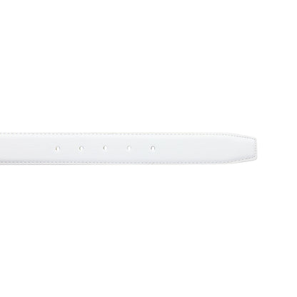 LEATHER BELT WHITE / BLACK
