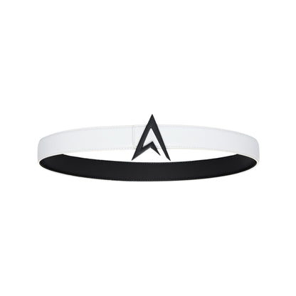 LEATHER BELT WHITE / BLACK