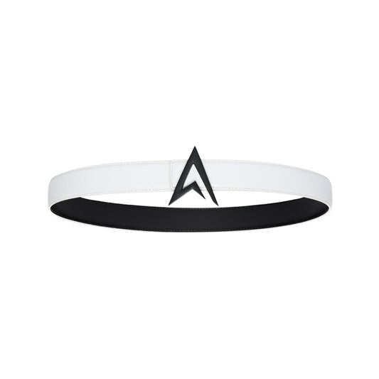 LEATHER BELT WHITE / BLACK