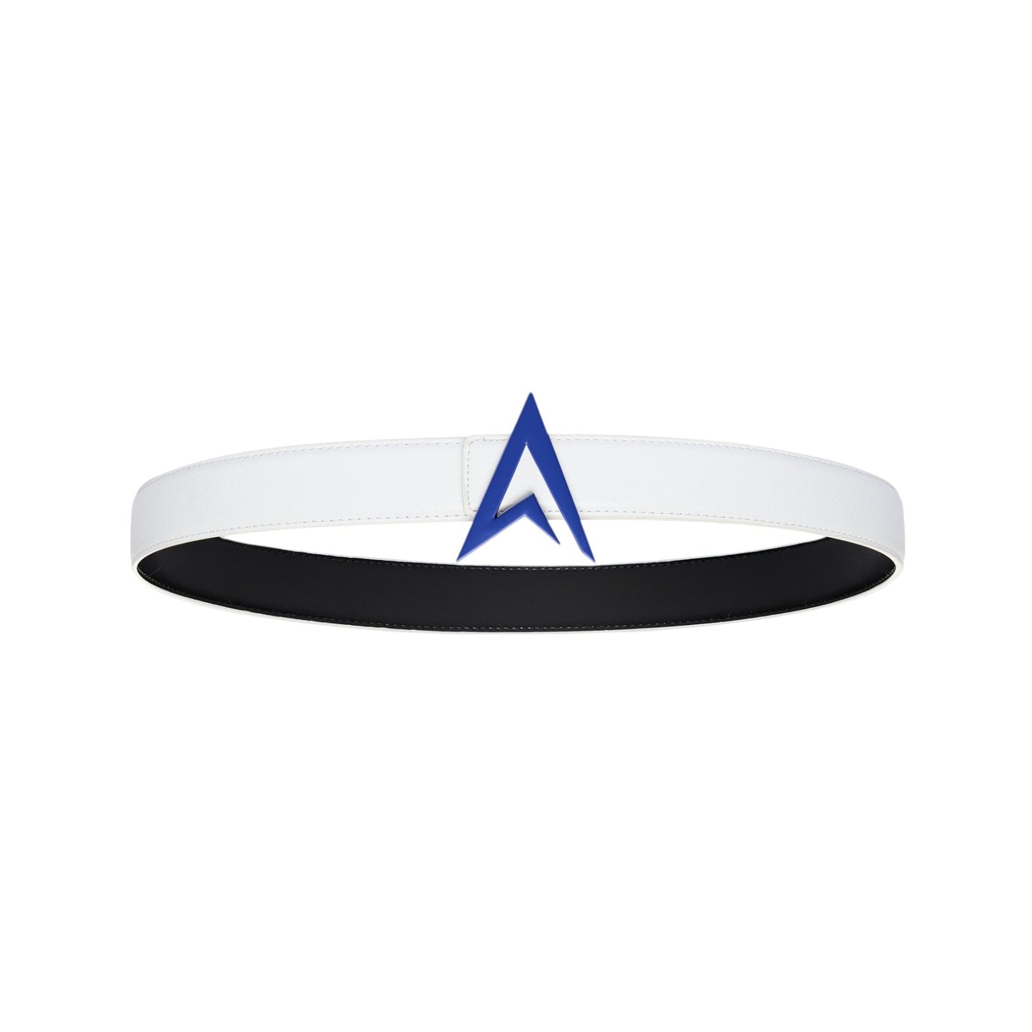 LEATHER BELT WHITE / BLUE
