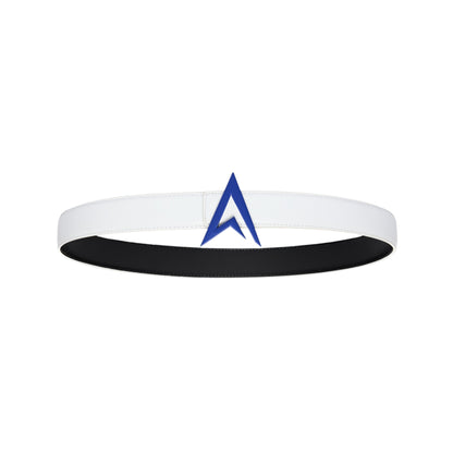 LEATHER BELT WHITE / BLUE