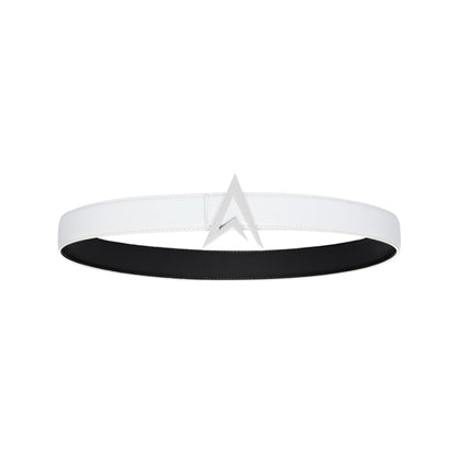 LEATHER BELT WHITE / WHITE