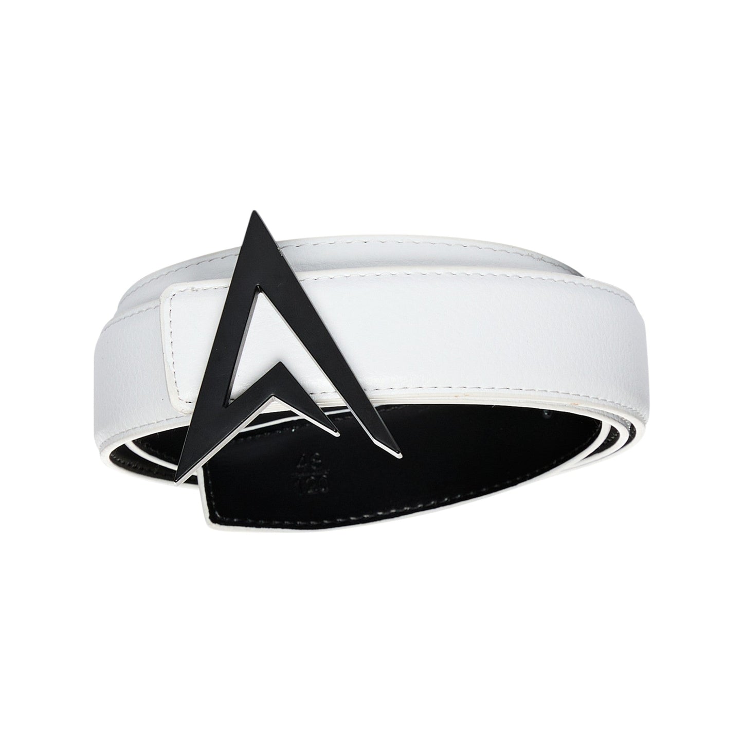 LEATHER BELT WHITE / BLACK