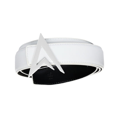 LEATHER BELT WHITE / WHITE