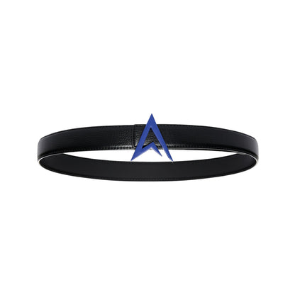 LEATHER BELT BLACK / BLUE
