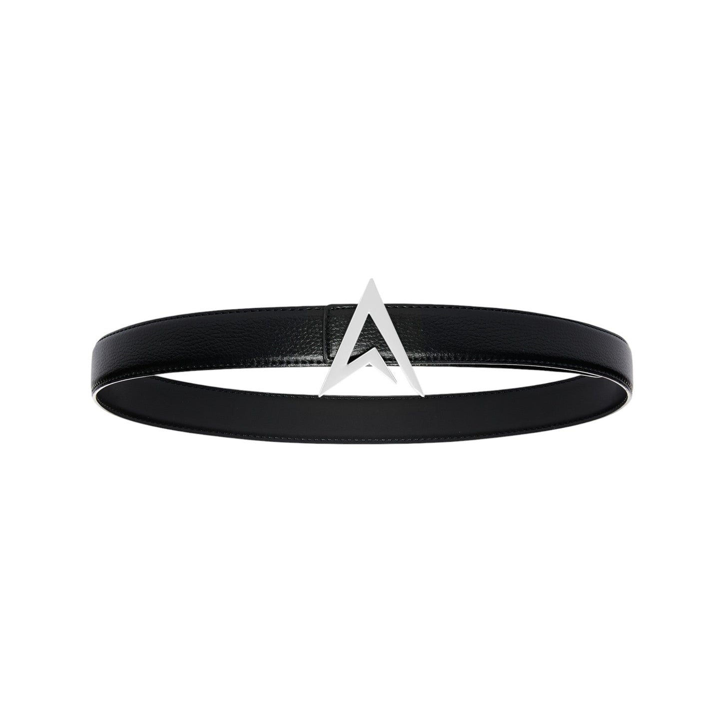 LEATHER BELT BLACK / WHITE