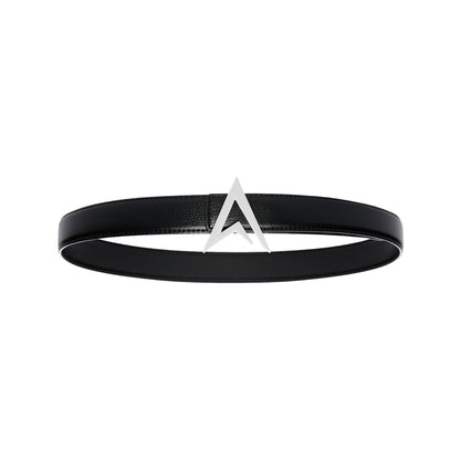 LEATHER BELT BLACK / WHITE