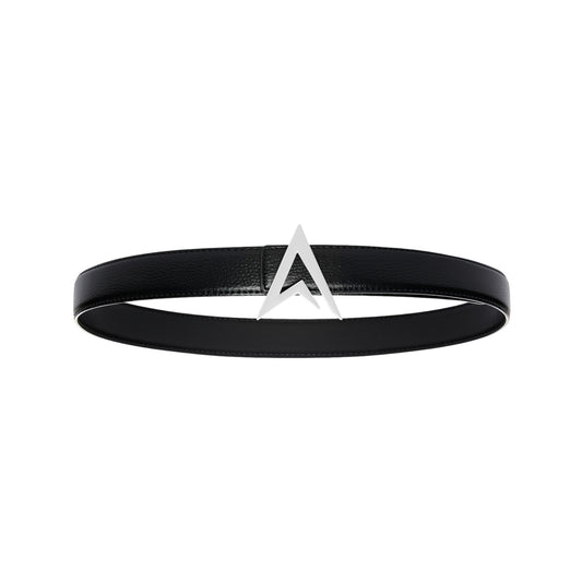 LEATHER BELT BLACK / WHITE