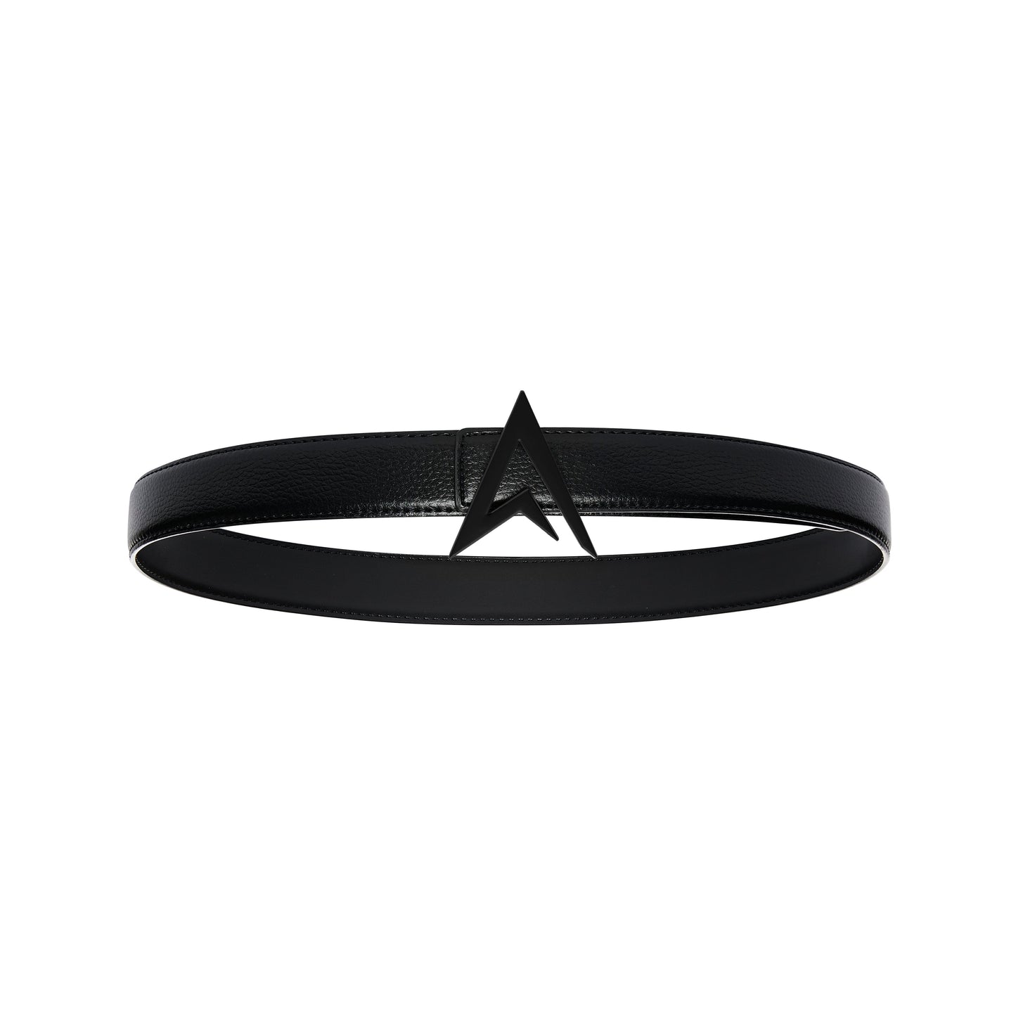 LEATHER BELT BLACK / BLACK