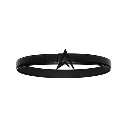 LEATHER BELT BLACK / BLACK