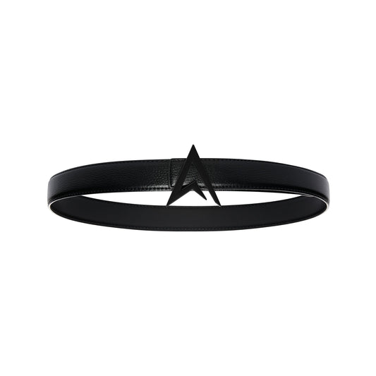 LEATHER BELT BLACK / BLACK