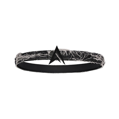 RIPPED DENIM BELT BLACK / BLACK
