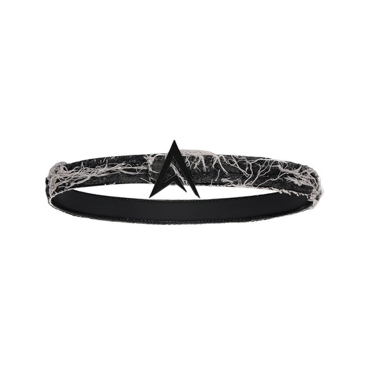 RIPPED DENIM BELT BLACK / BLACK