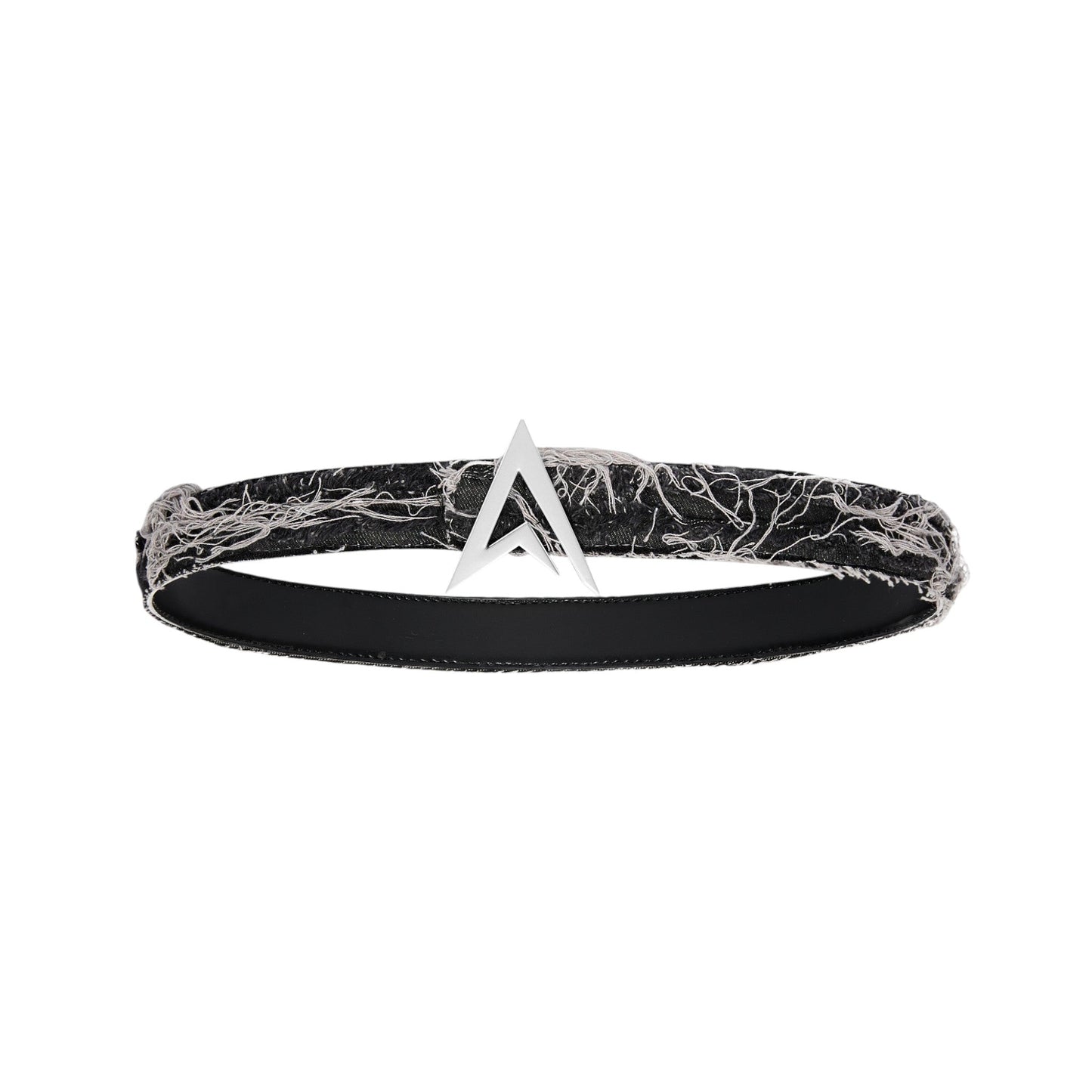 RIPPED DENIM BELT BLACK / WHITE