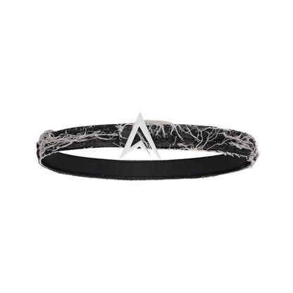 RIPPED DENIM BELT BLACK / WHITE